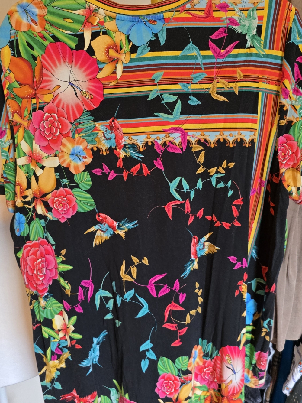 Johnny Was XL Bamboo Floral SS Tee - Picture 3 of 7